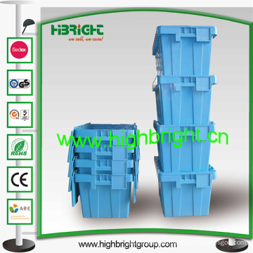 Plastic Nestable Tote Box Container with Lid